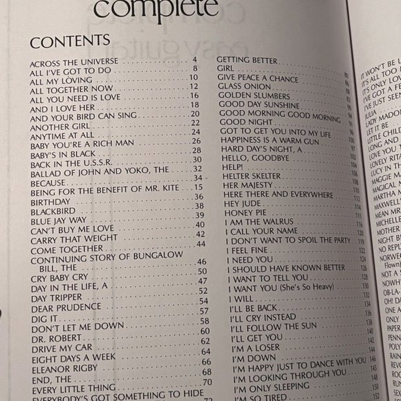 Hal Leonard Beatles Complete Easy Guitar Music Song Book (Paperback, 1986) - Picture 4 of 12